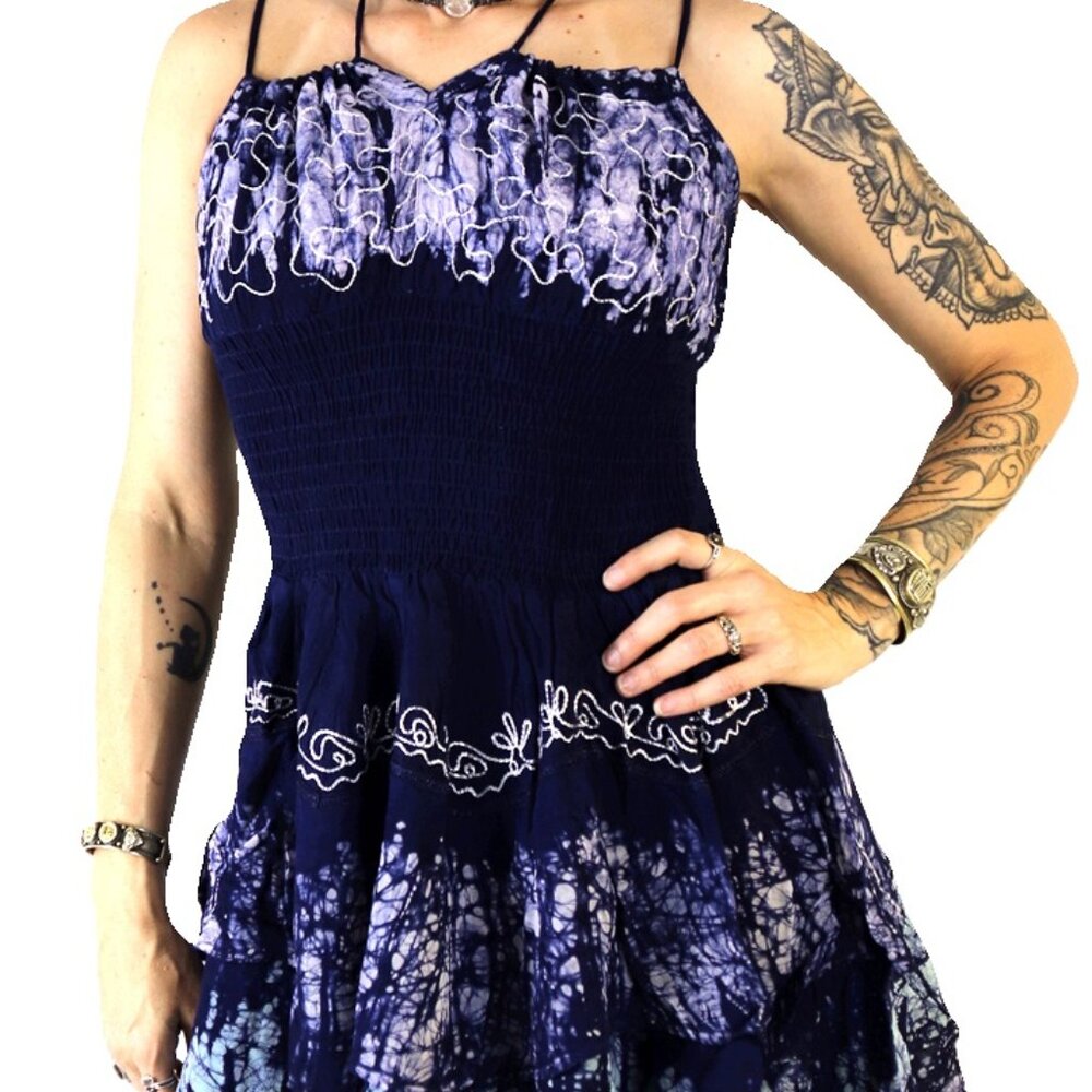 Asmi Layered Blue Teal Dress BLB